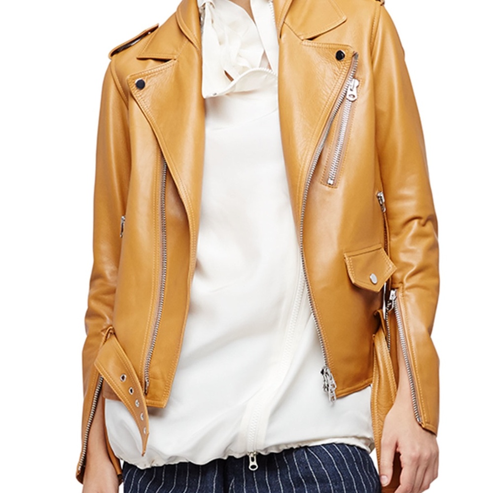 3.1 Philip Lim Leather Moto Jacket size 8